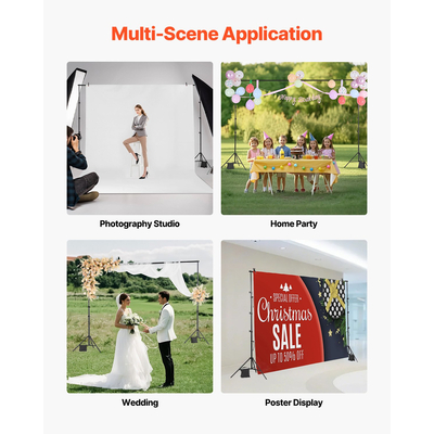 VEVOR Backdrop Stand Background Stand Kit 10 x 10 ft για Party &amp; Photo Studio