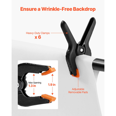 VEVOR Backdrop Stand Background Stand Kit με 2 τρίποδο για Party &amp; Photo Studio