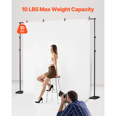 VEVOR Backdrop Stand Background Stand Kit 8,5 x 10 ft για Party &amp; Photo Studio