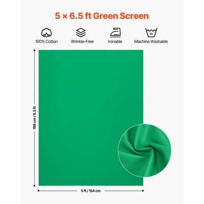 VEVOR Backdrop Stand Background Stand Kit 5 x 6,5 ft για Party &amp; Photo Studio