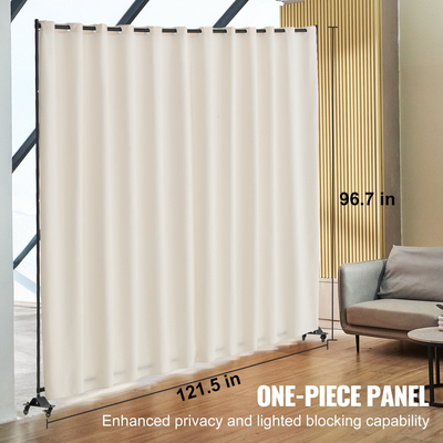 VEVOR Room Divider Φορητό πάνελ Διαχωριστικό δωματίου με ρόδες Privacy Screen Beige