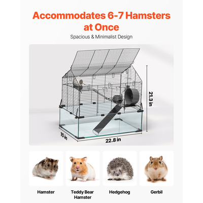 VEVOR Wire Hamster Cage Habitat 22,8 in Rodent Gerbil Small Animal House