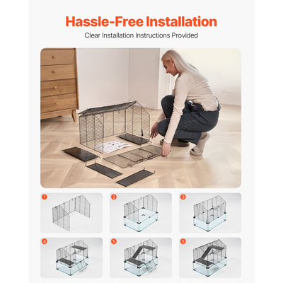 VEVOR Wire Hamster Cage Habitat 22,8 in Rodent Gerbil Small Animal House