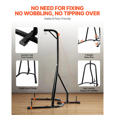 VEVOR Heavy Duty τσάντα μποξ Πλαίσιο Boxing Punching Stand Steel for Gym Fitness