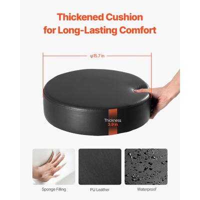 Στρογγυλό σκαμπό VEVOR Περιστρεφόμενο σκαμπό με ρόδες &amp; υποπόδιο Ρυθμιζόμενο ύψος