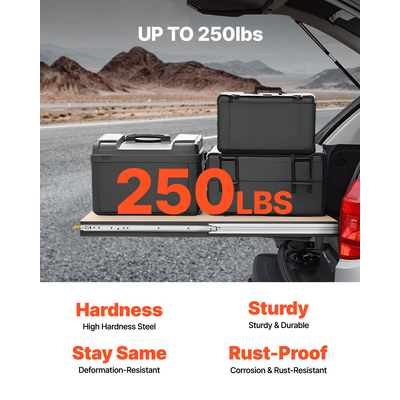 VEVOR 1 Pair 16-60 in Soft-Close Drawer Slides Ball Bearing Full Extension