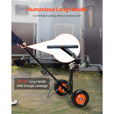 Trailer 600lbs Dolly 16,5 and 22 in Adjustable Height 1-7/8 in Ball Solid Tires