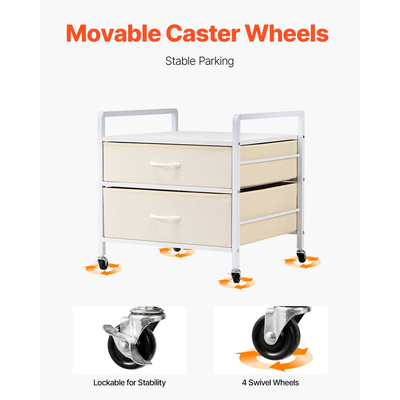 Μίνι βάση ψυγείου VEVOR με χώρο αποθήκευσης 176 λίβρες Λευκό μίνι ψυγείο Τραπέζι 2 συρτάρια