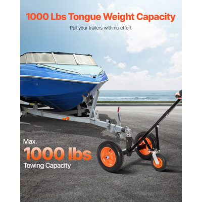Trailer 1000lbs Dolly 16,7 and 22 σε ρυθμιζόμενο ύψος 2 σε μπάλα 14 σε ελαστικά
