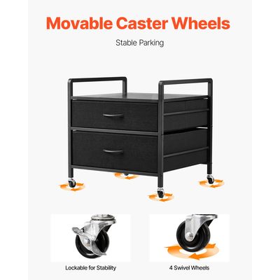 Μίνι βάση ψυγείου VEVOR με χώρο αποθήκευσης 176 λίβρες Μαύρο μίνι ψυγείο Τραπέζι 2 συρτάρια