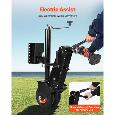 Trailer Dolly 500lbs Tongue Weight Χωρητικότητα 13 έως 23,2 ίντσες Ρυθμιζόμενο ύψος