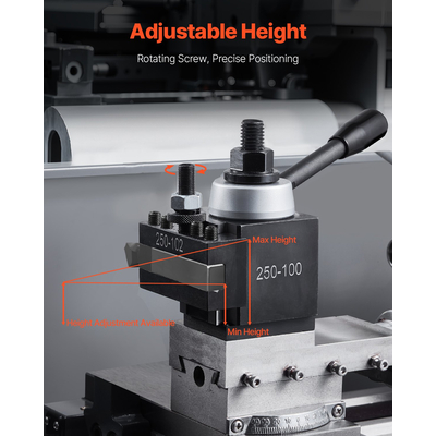 VEVOR Γρήγορη Αλλαγή Εργαλειοθήκη Σετ 6 τμχ. Θήκες εργαλείων τόρνου για μίνι τόρνο 6&quot;-12