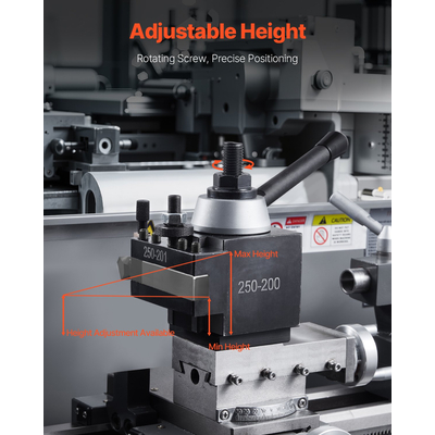 VEVOR Σετ εργαλείων γρήγορης αλλαγής ανάρτησης 8 τμχ Θήκες εργαλείων τόρνου για μίνι τόρνο 10&quot;-15