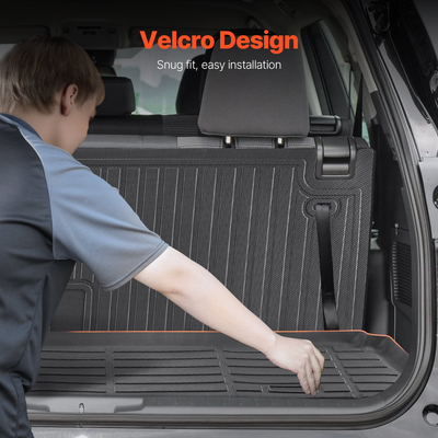 VEVOR Cargo Mat &amp; Backrest Mat TPE Custom Fit for Kluger &amp; Highlander 2020-2024
