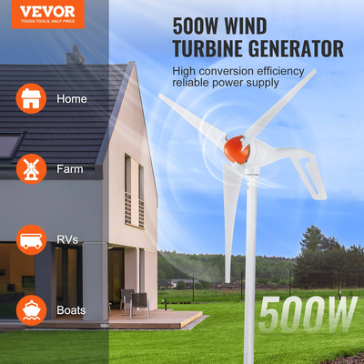 VEVOR 500W Ανεμογεννήτρια 24V 3-Blade Ανεμογεννήτρια &amp; Ελεγκτής MPPT