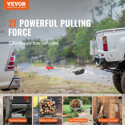 VEVOR Power Puller Come Along Βαρούλκο 2 Ton 4409 lbs Heavy Duty Pull Hoist 2 Hooks