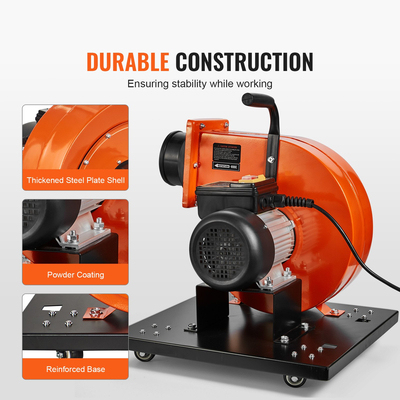 VEVOR Dust Collector, 1HP 460 CFM Air Flow, Rolling Dust Collector with 21-Gallon Dust Collection Bag, 2,5 Micron Bag Filtration, Industrial Workshop Mobile Wood Dust Container με λαβή και τροχούς