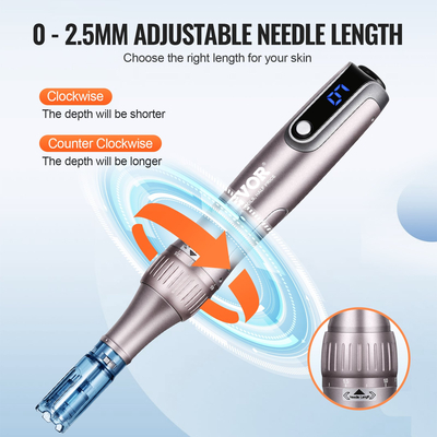 VEVOR M8S Professional Microneedling Pen 6-Speed ​​Electric Beauty Pen 12 Needles