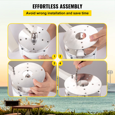 Γεννήτρια ανεμογεννήτριας φανών κάθετου άξονα 400W 12V 5 νάιλον λεπίδες