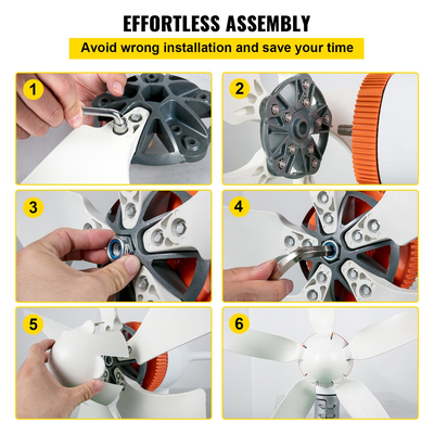 Γεννήτρια ανεμογεννήτριας VEVOR, κιτ ανεμογεννήτριας 12V/AC, γεννήτρια αιολικής ενέργειας 300W με ελεγκτή MPPT 5 λεπίδων Αυτόματη προσαρμογή προς την κατεύθυνση του ανέμου Κατάλληλη για βεράντα, θαλάσσιο, μηχανοκίνητο σπίτι, σαλέ, σκάφος