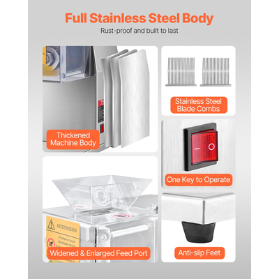 VEVOR Ηλεκτρική μηχανή κοπής κρέατος 850W Εμπορική μηχανή κοπής κρέατος