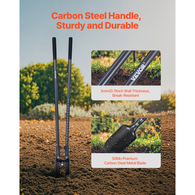 VEVOR Post Hole Digger με ζυγαριά λαβής από ανθρακούχο χάλυβα 57,5&quot; Hole Digger