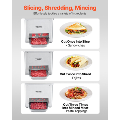VEVOR Ηλεκτρική μηχανή κοπής κρέατος 550W Εμπορική μηχανή κοπής κρέατος