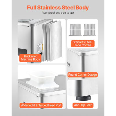 VEVOR Ηλεκτρική μηχανή κοπής κρέατος 550W Εμπορική μηχανή κοπής κρέατος