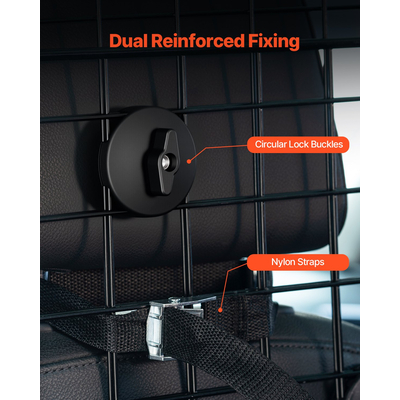 VEVOR Dog Carrier Barrier 38,5&quot;-61,6&quot; Ρυθμιζόμενη πύλη διαιρέτη για κατοικίδια για χώρο φορτίου