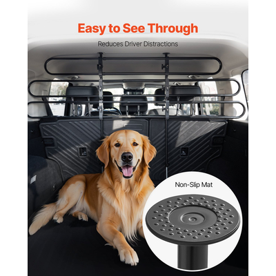 VEVOR Dog Barrier Car Barrier Μεταλλικό Ρυθμιζόμενο Διαιρέτης Pet Barrier Universal-Fit Pet Divier