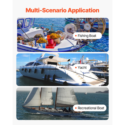 Αντλία VEVOR Livewell για σκάφος 12V 1600GPH Livewell Aerator Pump Straight 2 είσοδοι