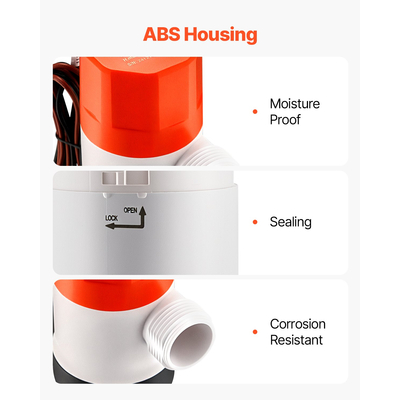 Αντλία VEVOR Livewell για σκάφος 12V 500 GPH Livewell Aerator Pump Straight 2 είσοδοι