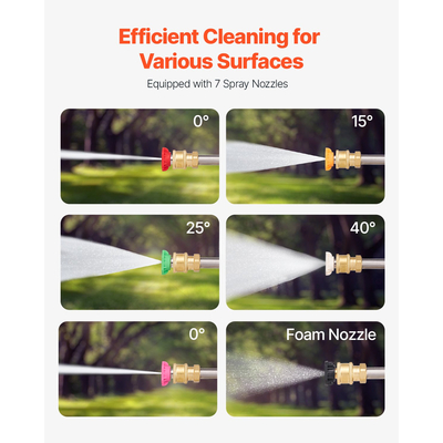 Τηλεσκοπική ράβδος πλύσης πίεσης VEVOR 21 ft με κεφαλή βούρτσας Τηλεσκοπική ράβδος ψεκασμού