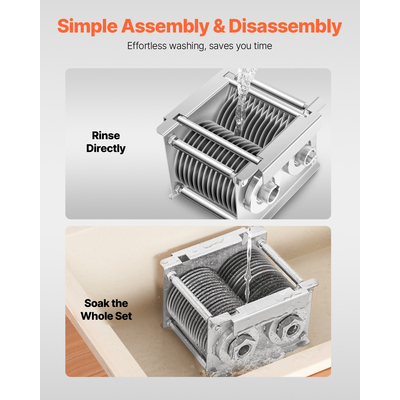 Μηχάνημα κοπής κρέατος VEVOR Λεπίδα 7 mm από ανοξείδωτο χάλυβα για SJY-DQ90 Meat Slider