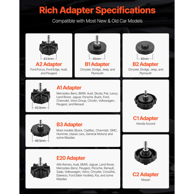VEVOR 12 Pcs Brake Master Bleeder Kit Σετ αντάπτορα φρένων εξαέρωσης για τα περισσότερα οχήματα