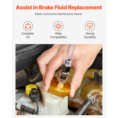 VEVOR 17 Pcs Brake Master Bleeder Kit Σετ αντάπτορα εξαέρωσης φρένων για τα περισσότερα οχήματα