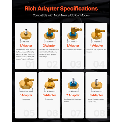 VEVOR 17 Pcs Brake Master Bleeder Kit Σετ αντάπτορα εξαέρωσης φρένων για τα περισσότερα οχήματα