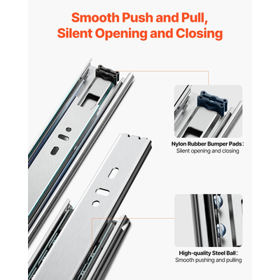 VEVOR Ντουλάπι συρταριού Slides Πλαϊνή βάση 18 ιντσών 10 ζεύγη Αντικατάσταση φορτίου 100 LB