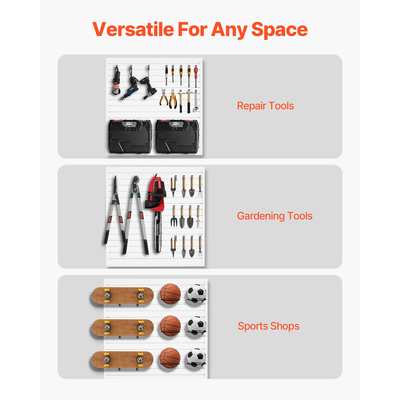 VEVOR 4 x 4 ft Επένδυση τοίχου από PVC Λευκή πλάκα γκαράζ με αρθρωτό σχέδιο