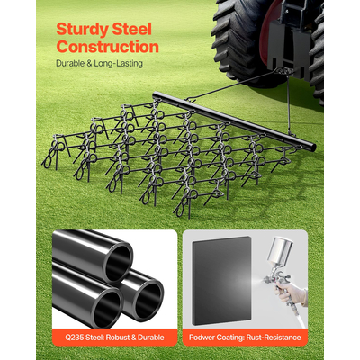 VEVOR Drag Harrow 5,8 x 4,8 ft Chain Harrow ATV γκαζόν για ισοπέδωση τοπίου