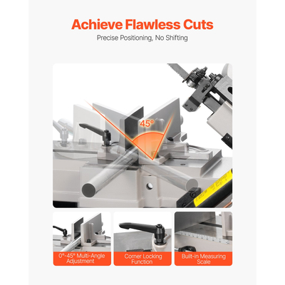 VEVOR Metal Horizontal Band Saw 7 x 12 in 1,1 kW Variable Speed ​​Saw 220V