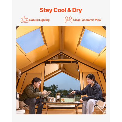 Φουσκωτή σκηνή VEVOR για κάμπινγκ 8-12 ατόμων Glamping σκηνή με αντλία Εύκολη ρύθμιση