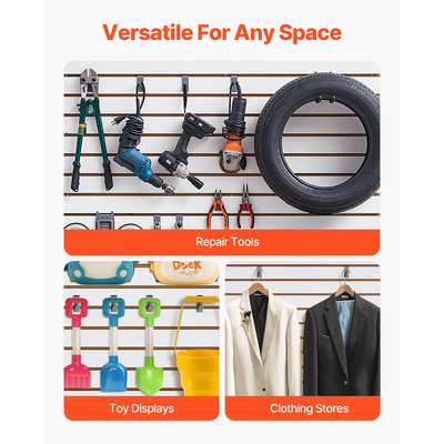 VEVOR 4 x 4 ft Επένδυση τοίχου από MDF Λευκή πλάκα γκαράζ με αρθρωτό σχέδιο