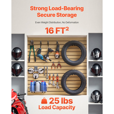 VEVOR 4 x 4 ft Επένδυση τοίχου από MDF Φυσική πλάκα γκαράζ με σπονδυλωτή σχεδίαση