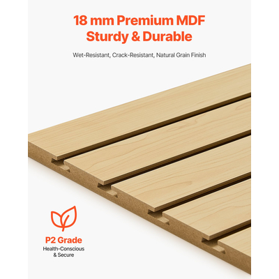VEVOR 4 x 4 ft Επένδυση τοίχου από MDF Φυσική πλάκα γκαράζ με σπονδυλωτή σχεδίαση