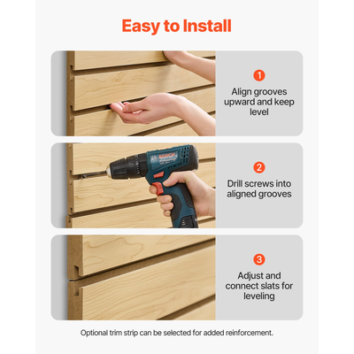 VEVOR 4 x 4 ft Επένδυση τοίχου από MDF Φυσική πλάκα γκαράζ με σπονδυλωτή σχεδίαση