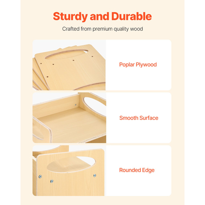 VEVOR Σετ τραπέζι και καρέκλα απογαλακτισμού Montessori Παιδικό τραπέζι και καρέκλα Ξύλο