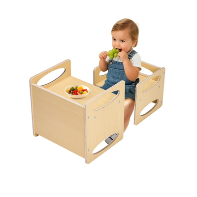 VEVOR Σετ τραπέζι και καρέκλα απογαλακτισμού Montessori Παιδικό τραπέζι και καρέκλα Ξύλο