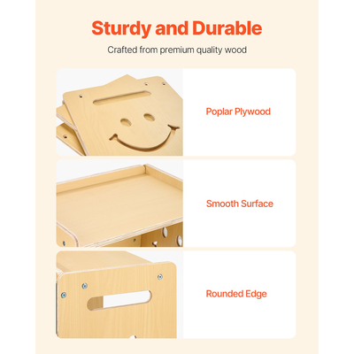 Σετ τραπεζιού και καρέκλας απογαλακτισμού VEVOR Γραφείο για νήπια Montessori με ξύλο μαυροπίνακα