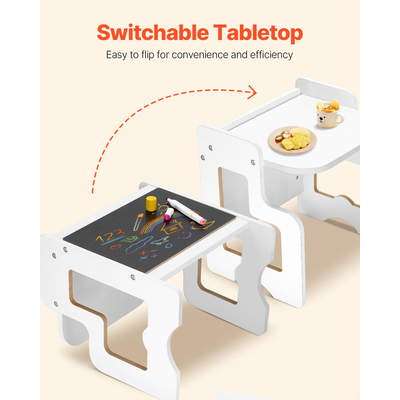 Τραπέζι και καρέκλα απογαλακτισμού VEVOR Γραφείο για νήπια Montessori με λευκό πίνακα